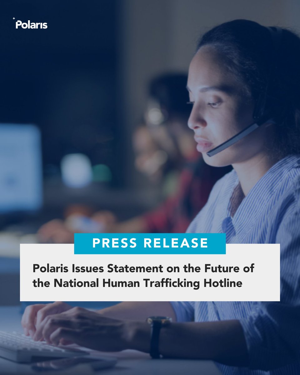 Polaris_Project's tweet image. After nearly 2 decades of operating the National Human Trafficking Hotline, the Dept. of Health and Human Services has awarded the next cooperative agreement to another organization. We’re disappointed, but proud of the legacy Polaris has built. polarisproject.org/press-releases…