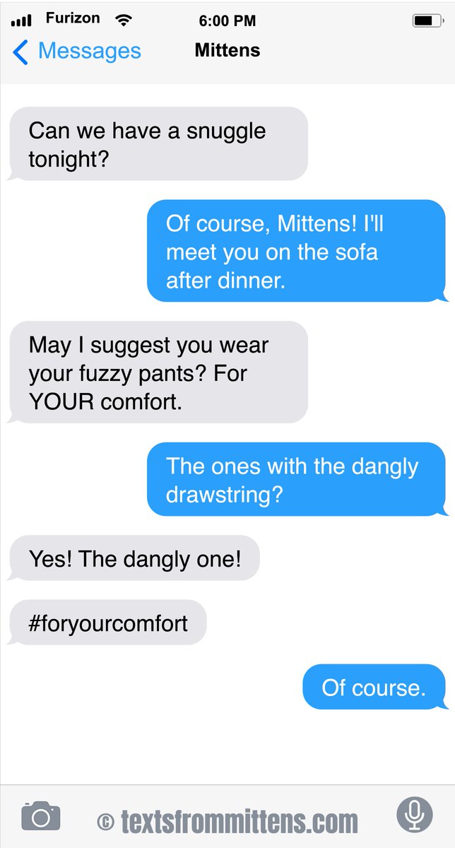 Texts from Mittens:  Comfort   
Order books and calendars anywhere you buy them! (also, there's a link in bio) Texts from Mittens, copyright 2013-2025  #textsfrommittens