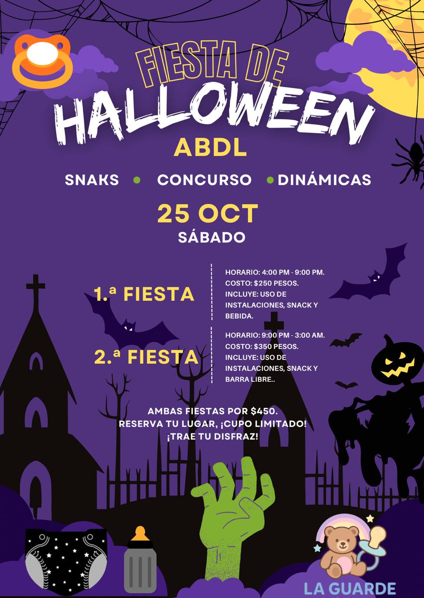 Arrancamos con preventa FIESTA ABDL HALLOWEEN. Recuerden que es la.fiesta más llena del año y hay cupo limitado. 
.
.<a href="/abdlmarck1/">Abdlmarck1</a> <a href="/abdlmarck/">Dlmarck</a> 
.
#fiestabdl #abdlmexico #diapermexico #diapercdmx #reunionabdl #diaperparty #abdl #diaperlover