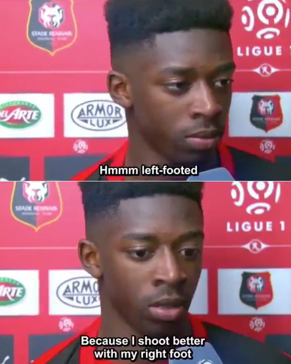 The first Ballon d'Or winner to not know which foot is his strong foot because both are 😂❤️