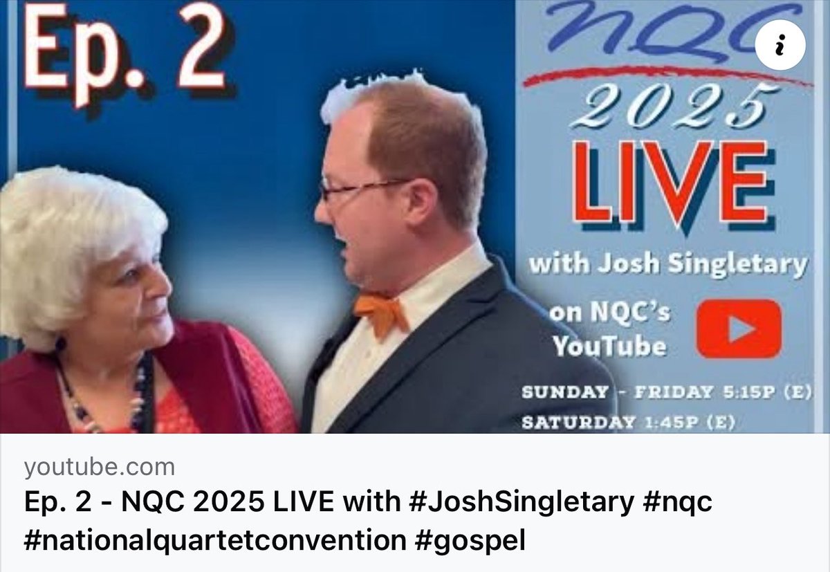NQConline's tweet image. Josh is live! Watch here —-&amp;gt; youtube.com/live/mv7r_y0Jz… #NQC2025