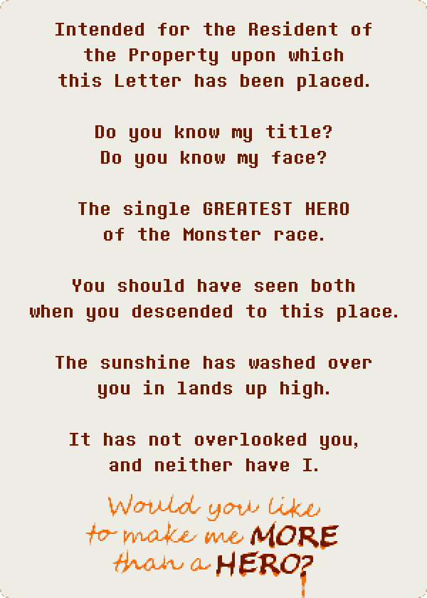 I found this letter on your doorstep.
It's for you, I think?

At least, it's for this address.
Maybe junk mail from when I lived here?
Either way, it's your problem now.
See you tonight, Riley!