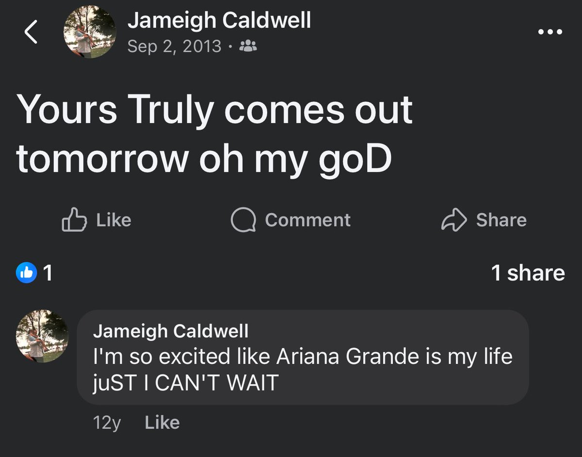 finalgirlgrande's tweet photo. @FanalliforFans my insta follow would be earlier but i lost my old account in 2014 😢 she’s been my girl since day oooooone https://t.co/hF7FqnBcn1
