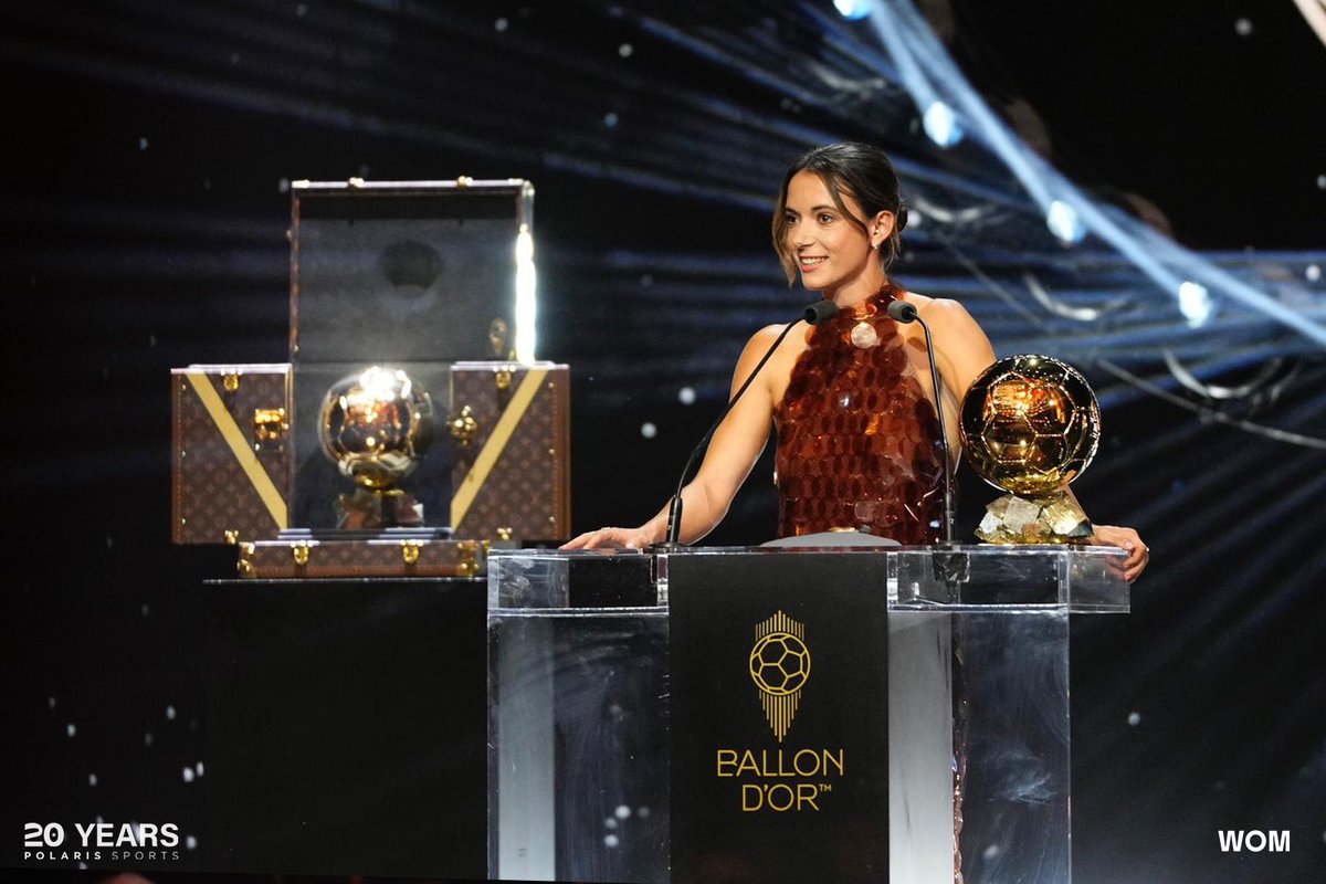 polarissports's tweet image. For the third time in a row, Aitana Bonmatí wins the Women’s Ballon d’Or, setting a new record! 🏆🏆🏆
