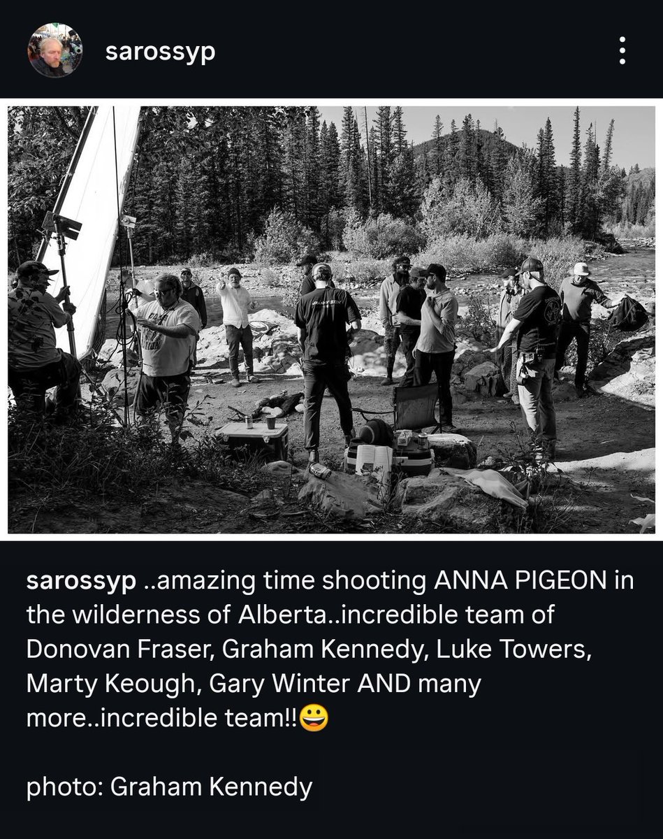 Ocelotl_Mx's tweet photo. Anna Pigeon Series
..amazing time shooting ANNA PIGEON in the wilderness of Alberta..
Credit. sarossyp
#TracySpiridakos #AnnaPigeon
#NewShow #USANetworkSeries
#NevadaBarr #CineflixStudios #DecemberFilms #CalgaryAlberta https://t.co/cN8xqbGW7x
