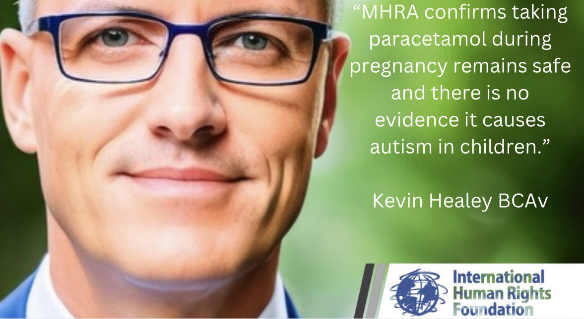 MHRA confirms taking paracetamol during pregnancy remains safe and there is NO evidence it causes autism in children #Autism 

I hope UK media highlight this ASAP misinformation been spread can be quite damaging