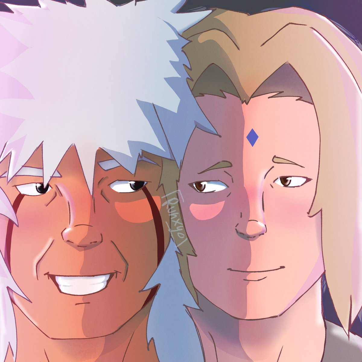 RunxyoART's tweet photo. Just finished this today 
||commissions open||
#Naruto #Jiraiya #Tsunade #JiraTsuna https://t.co/DRN8WLWwZG
