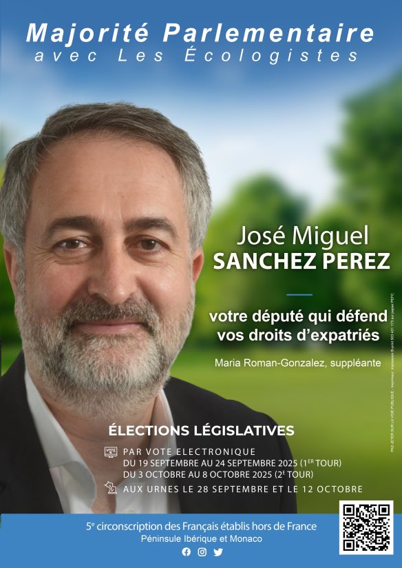 N’hésitez pas à découvrir notre candidat jose-sanchez-perez.fr
#5FDE #Legislatives