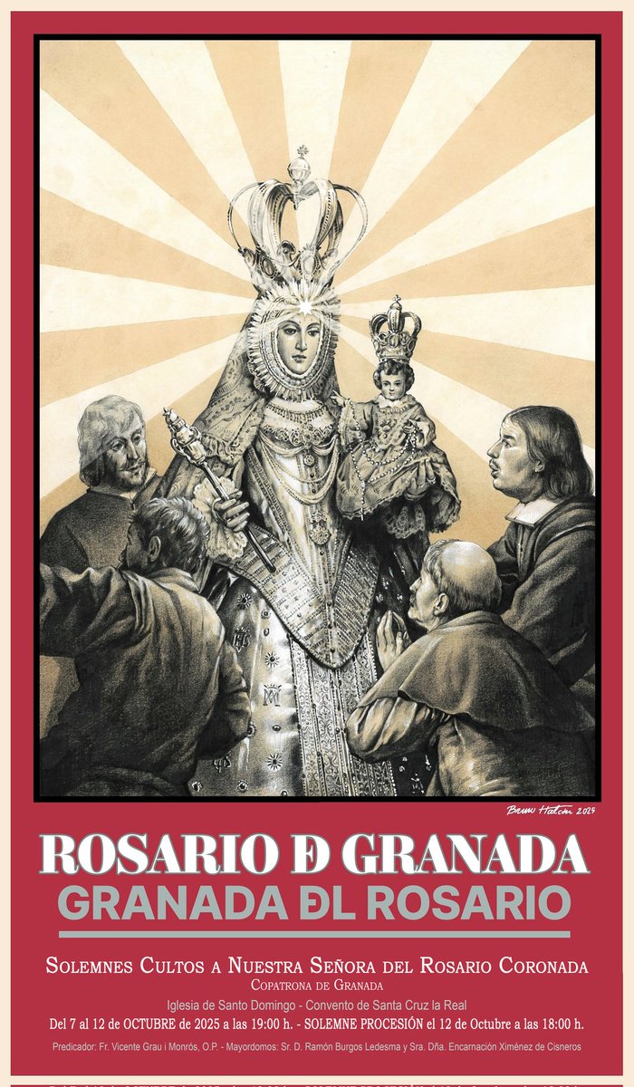 ROSARIO DE GRANADA 
GRANADA DEL ROSARIO 

Cartel de los Cultos de Ntra. Sra. Del Rosario Coronada, Copatrona de Granada 2025.

Bruno Halcón 2025.
<a href="/Rosario_Granada/">Rosario de Granada</a>