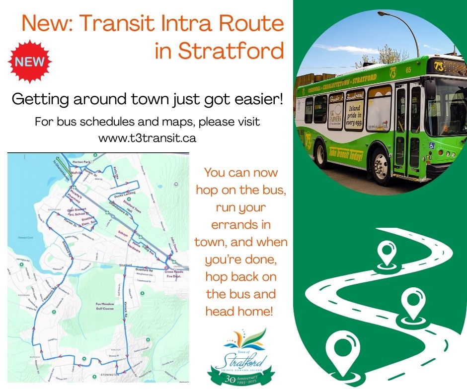 StratfordPEI's tweet image. Have you tried out the new route allowing you to move within Stratford? We'd love to hear how it worked for you if so. 

Ready to learn more? Check out the schedule at: t3transit.ca/t3-transit-sch…

#StratfordPEI #TakeTransit