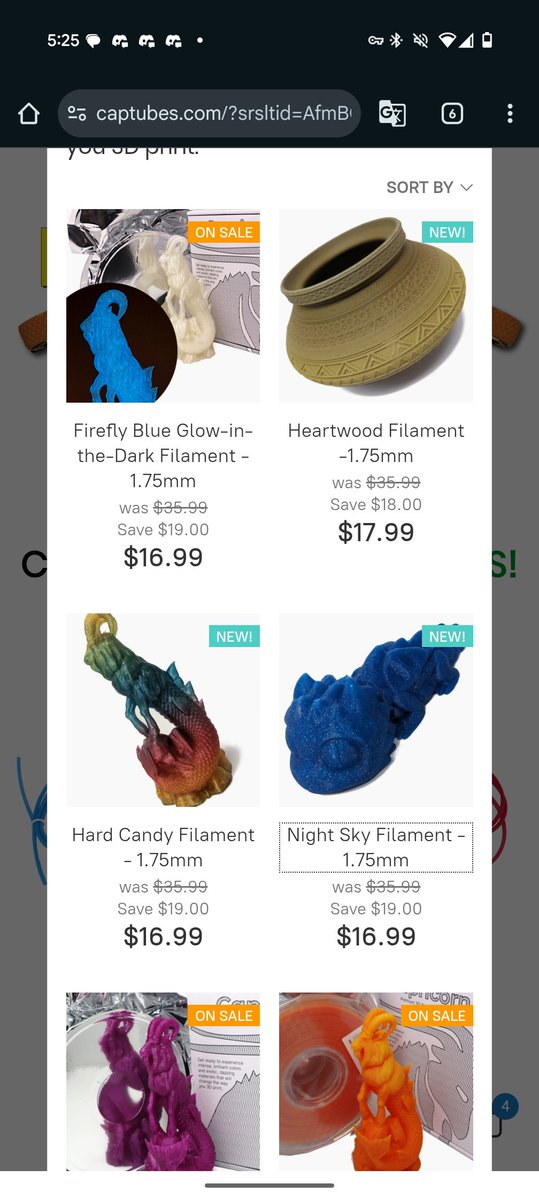 What the what?! <a href="/captubes/">Capricorn Bowden - Captubes</a> is having a HUGE sale on their gorgeous filaments!  My beloved Heartwood PLA is HALF OFF!
captubes.com

Plus, holy hat!  You can use <a href="/pezliz/">Liz B "pezliz"</a>'s code, PEZLIZFOLLOWERS at checkout for an additional discount! (Shhh, it's a secret)