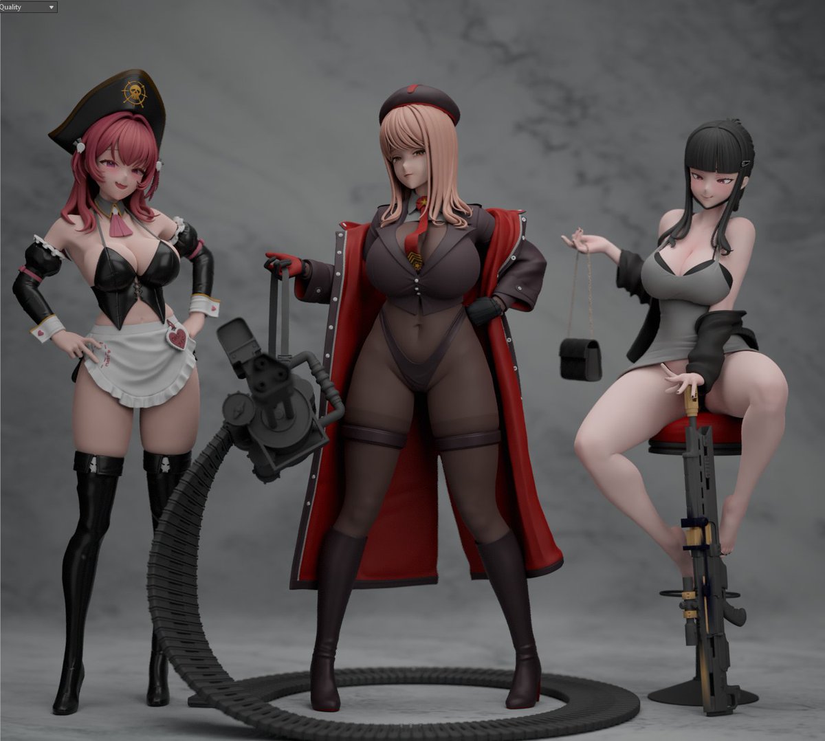 「新しいプロジェクトを始めすぎて、前の作品を少し放置してしまいました。好きなキャラクターがたくさんいて、全部作りたくなってしまいます。でも今年中には仕上げます。」

#NIKKE #NIKKEフィギュア #マスト #D #エマ #figure #ガレージキット #3Dモデリング