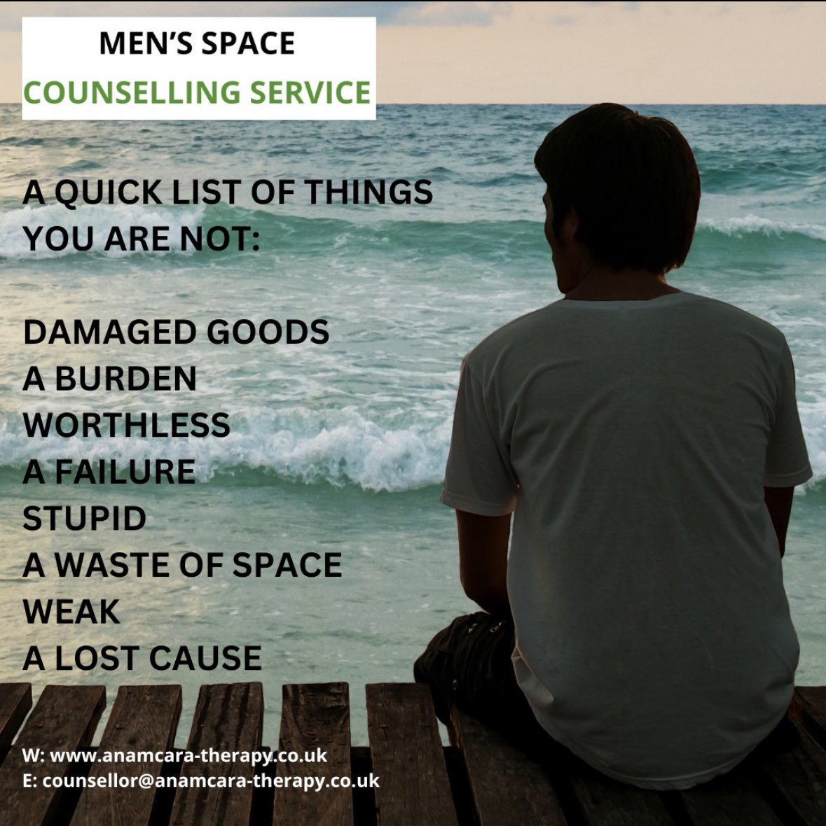 A list of things you are not 👇

#mensmentalhealth #counselling #newry #warrenpoint #armagh #southdown #dundalk #louth #southarmagh