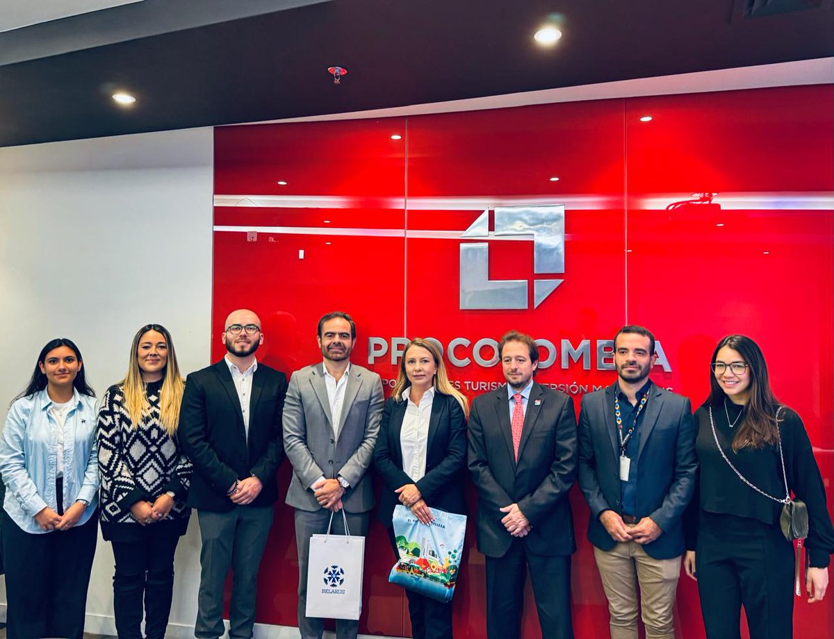 El encuentro de hoy con la dirigencia de ProColombia <a href="/PROCOLOMBIACO/">PROCOLOMBIA</a> se centró en las posibilidades de incrementar el comercio entre Belarús y Colombia para afianzar aún más las relaciones bilaterales entre ambas naciones 🇧🇾🤝🇨🇴