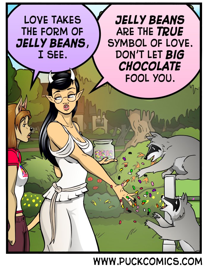 All you need is love.  From the #webcomic Puck!