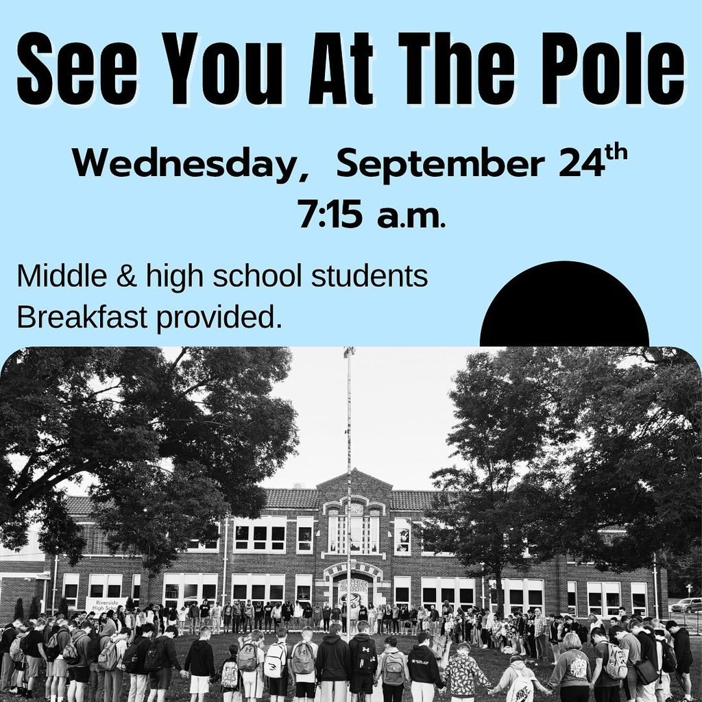 See you at the Pole!  This Wednesday, September 24th at 7:15 am.  Middle and High School Students!  Breakfast provided! 
#FN5GL// #sweepstakes// #whynotus /  T-Mobile