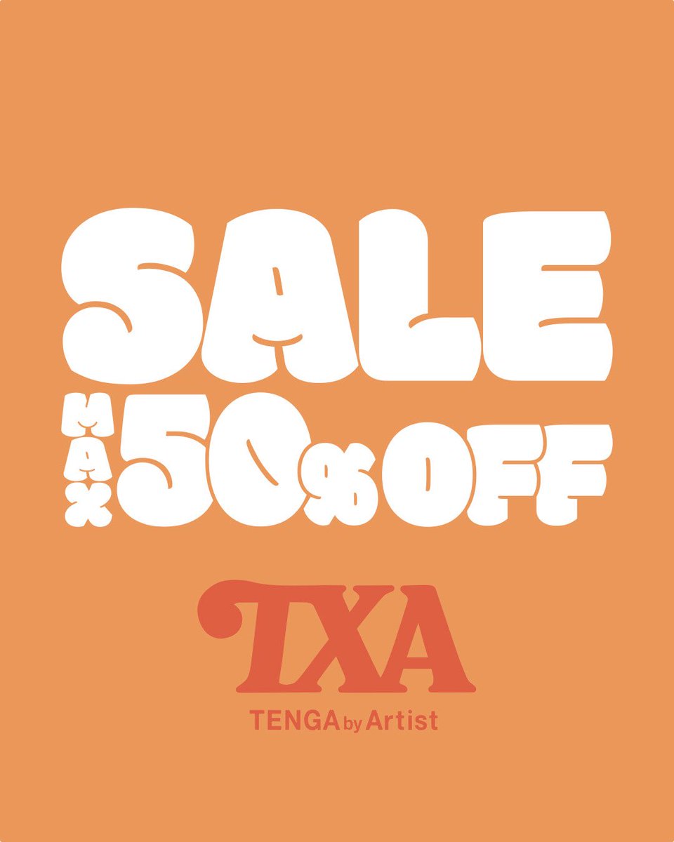 TENGALAND's tweet image. TXA -TENGA by Artist- のアイテムが最大50%offのセール開催中です！！
この機会にぜひ！！