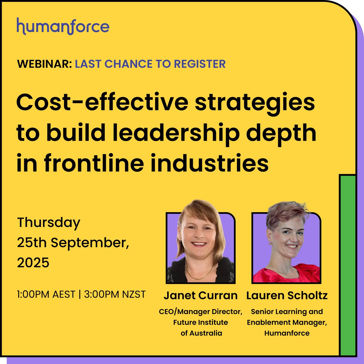 ⏳ It's your last chance to register for this week's webinar on 'Cost-effective strategies to build leadership depth in frontline industries.' Click here hubs.la/Q03K37cZ0 to reverse your place.