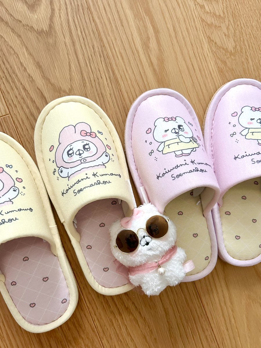🌼🌷新作グッズのおしらせ🌷🌼 #会話にクマを添えましょう のスリッパ2