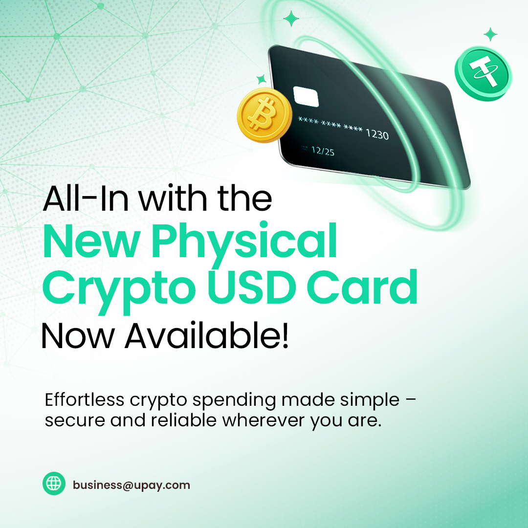 UPayOfficial_EN's tweet image. New Physical Crypto-Dollar Card is here!

Spend crypto like cash — safe, fast, everywhere. 🌍⚡

#CryptoCard #Web3Payments #Stablecoins #Token2049 #CryptoAdoption #PayWithCrypto #UPay