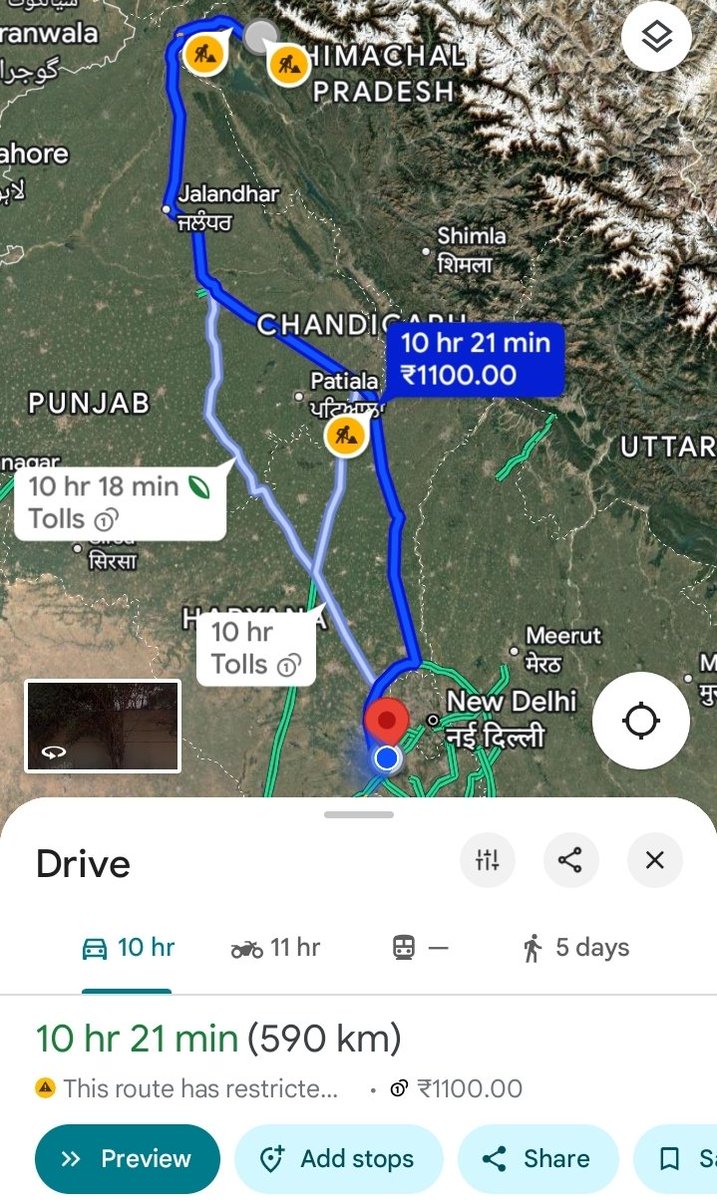 purohit__anuj's tweet image. As per Google, the time from Dharamshala to Gurgaon was 10 hours 20 mins. I did the same in my #xev9e in a flat 11 hour and that too with 1 one hour break for food and charging!
🚩Started with 55% from Dharamshala
🚩Added up 53% in Rupnagar while having a food break
🚩Reached…