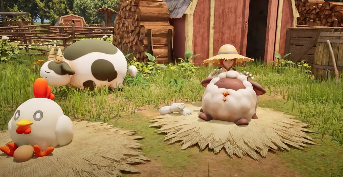letzplayk's tweet photo. Hey, so Palworld just announced their spinoff game called ✨Palfarm✨ and I am losing it!!!! @Palworld_EN #palfarm #Palworld https://t.co/raXWk5rZlb
