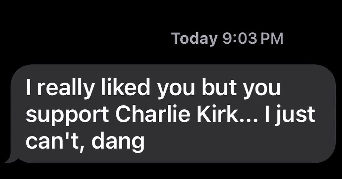 JamacaNichols's tweet image. Breaking: I was canceled via text message.
Cause of death: Charlie Kirk.

Apparently “dang” is the new scarlet letter. 🩸

#GarageGospel #TruthOverTribes #Dang