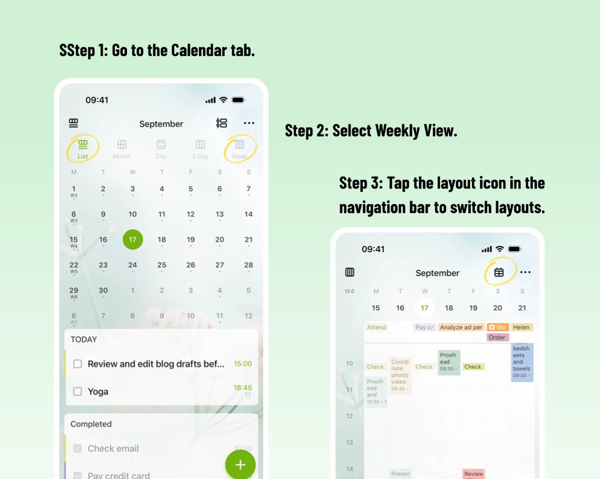 Who else hasn’t tried the 8-Grid Week View yet? 🤔

See your whole week at a glance and keep your plans crystal clear ✌️