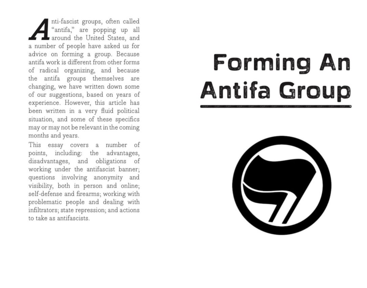 kylenabecker's tweet image. Why does Antifa, an &quot;imaginary&quot; organization that &quot;doesn&apos;t even exist,&quot; have training and recruitment manuals that you can easily find online?

Someone explain this to me like I&apos;m 5 years old.
