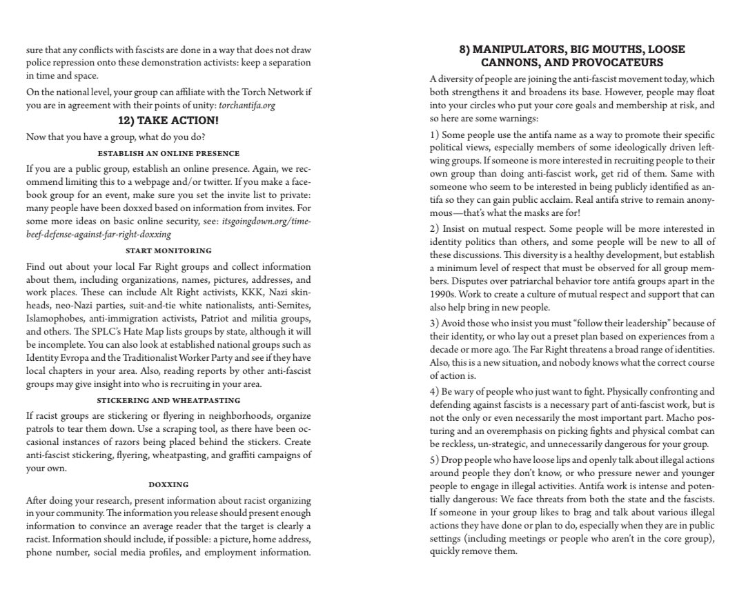 kylenabecker's tweet image. Why does Antifa, an &quot;imaginary&quot; organization that &quot;doesn&apos;t even exist,&quot; have training and recruitment manuals that you can easily find online?

Someone explain this to me like I&apos;m 5 years old.