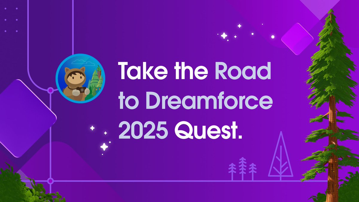 rohitsengar's tweet photo. 🚀 The countdown to #DF25 is on! Explore curated resources, top developer sessions, hands-on learning, and more.

🎁 Complete the Road to Dreamforce 2025 Quest by October 13 for your chance to win* one of 100 Agentforce prize boxes.

Start now ➡️ https://t.co/heuXJD5Yf7 https://t.co/TNasi3bN48