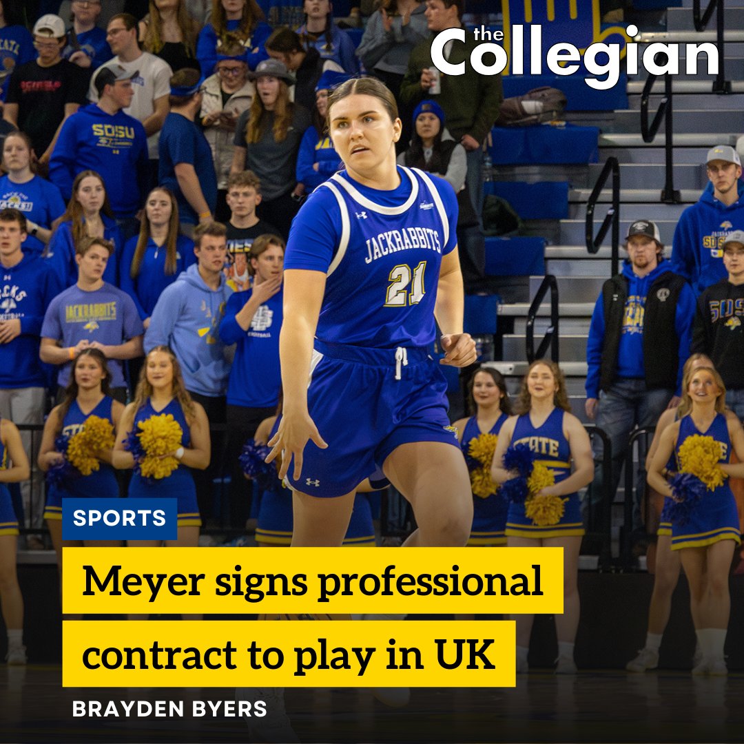 sdsucollegian's tweet photo. Former South Dakota State women’s basketball standout Paige Meyer has signed a professional contract to play overseas. #GoJacks 🏀

🔗 https://t.co/i9v9RzsvSA https://t.co/8CeHG6JoZA