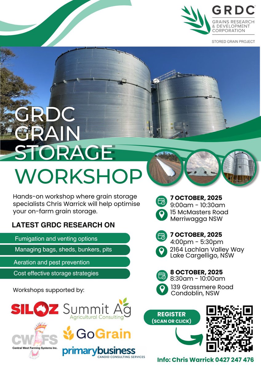 Coming to the central west, just in time for harvest. 

<a href="/GRDCNorth/">GRDC North</a>