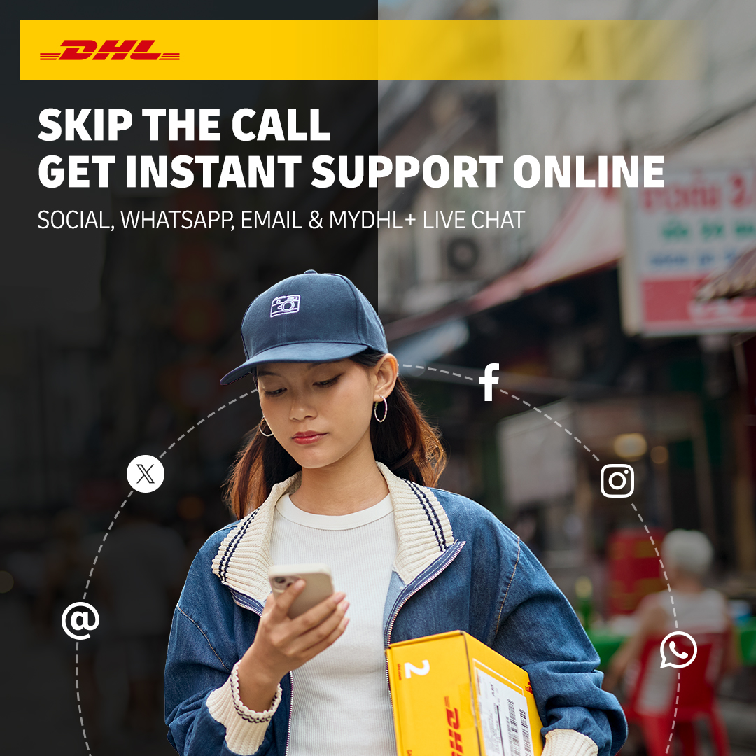 Need support from us?

Skip the call and send us a direct message instead⚡ 

Whether it's 3pm or 3am, you never have to try your luck. 

🌒 We're available here to assist you 24/7.

#dhlexpress #malaysia