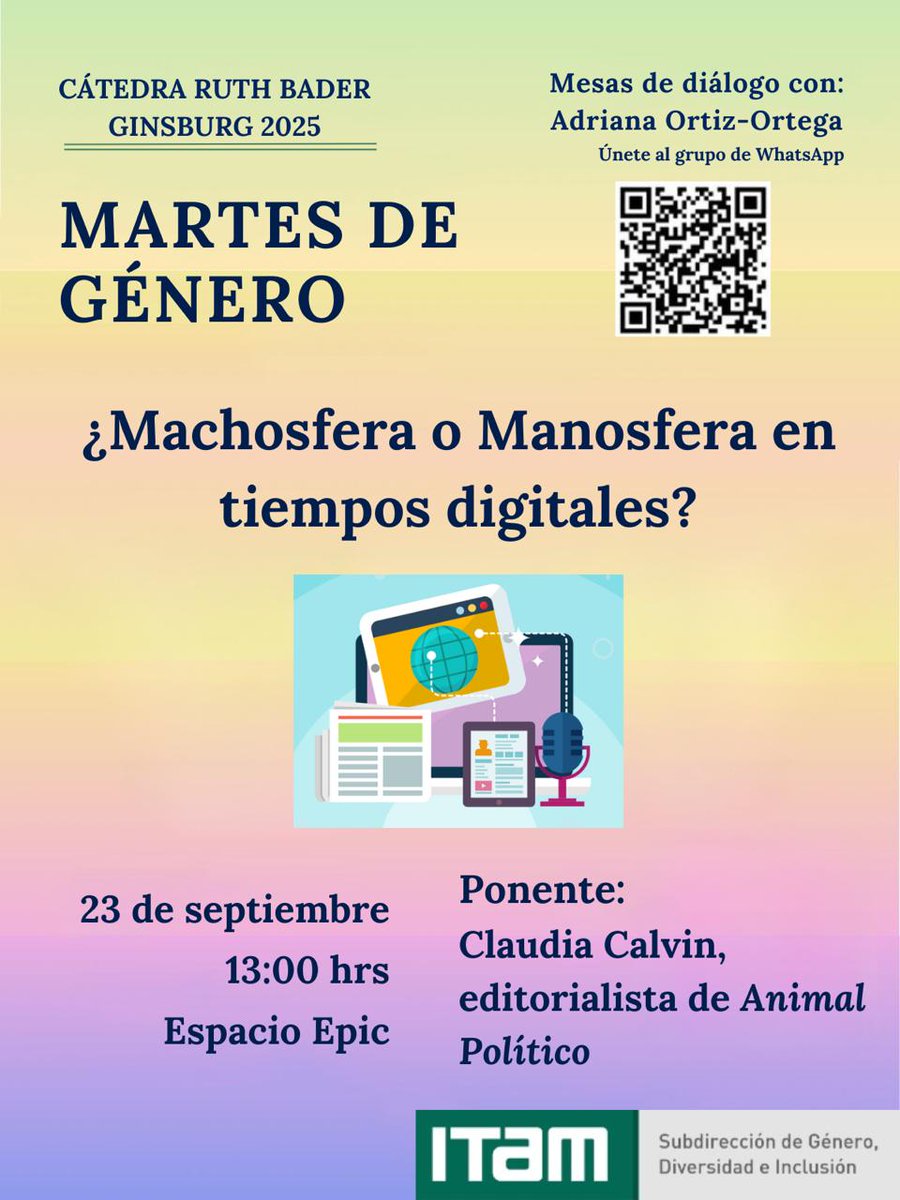 DataAlgoSocITAM's tweet image. Que tan machistas son los espacios digitales?

Mañana! Nos visita @LaClau para conversar sobre misoginia en linea y burbujas machistas en espacios digitales.

Organizado por @DAE_ITAM 
23 septiembre 
1pm @EpicLabITAM 
Cátedra Ruth Bader Ginsburg 2025