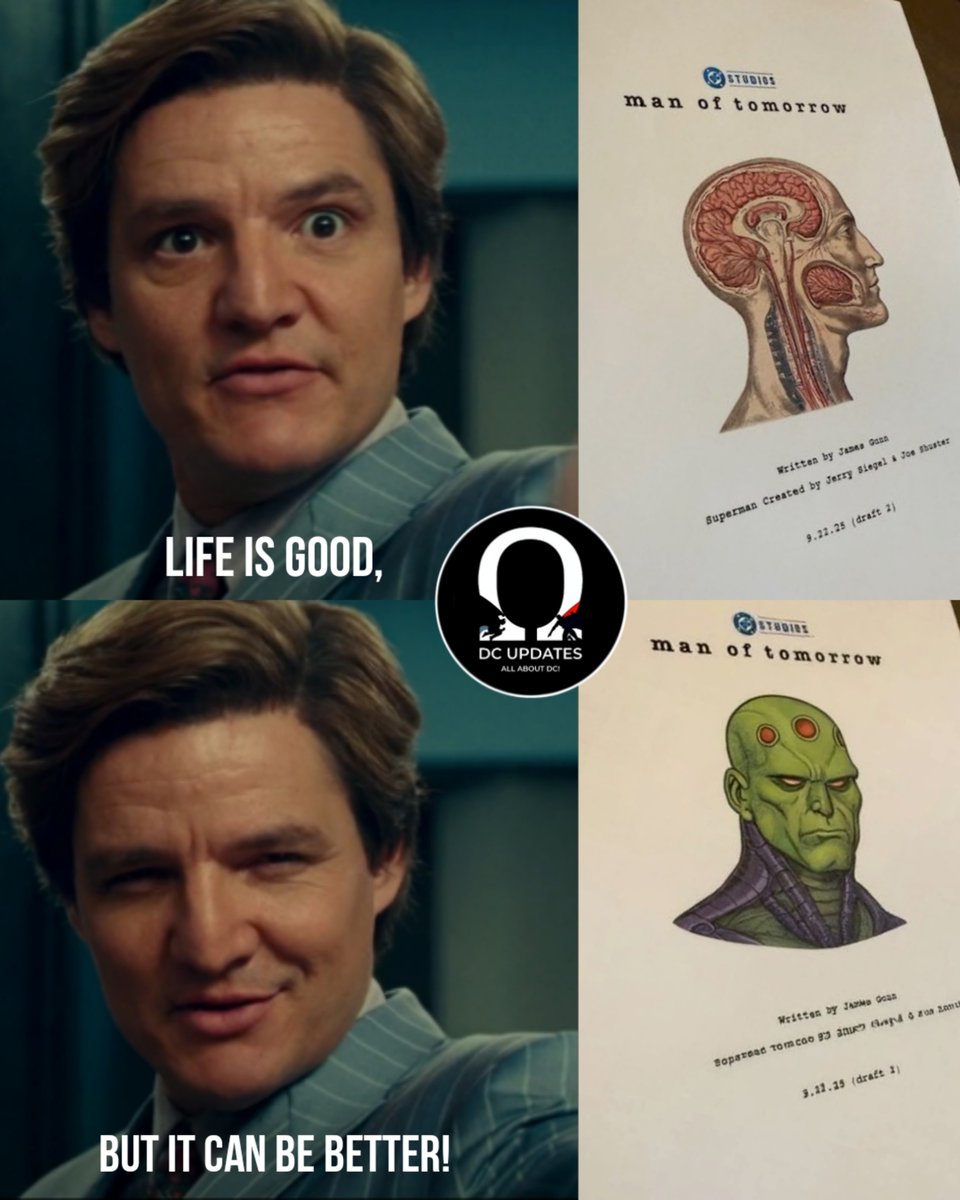 Updates4DC's tweet photo. That reveal was good, but it can be better!!! James Gunn has potentially confirmed that Brainiac will be the villain in MAN OF TOMORROW.
#DCU #ManOfTomorrow #Superman #Brainiac #JamesGunn #DCUpdates https://t.co/TmfCCTXuYe