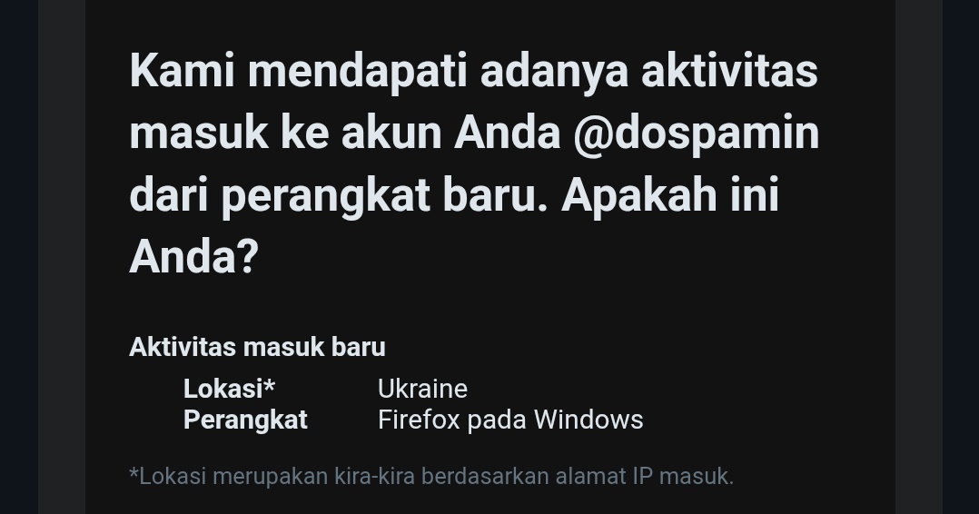 dan gue ga bisa login ke akun dospamin sekarang🙂