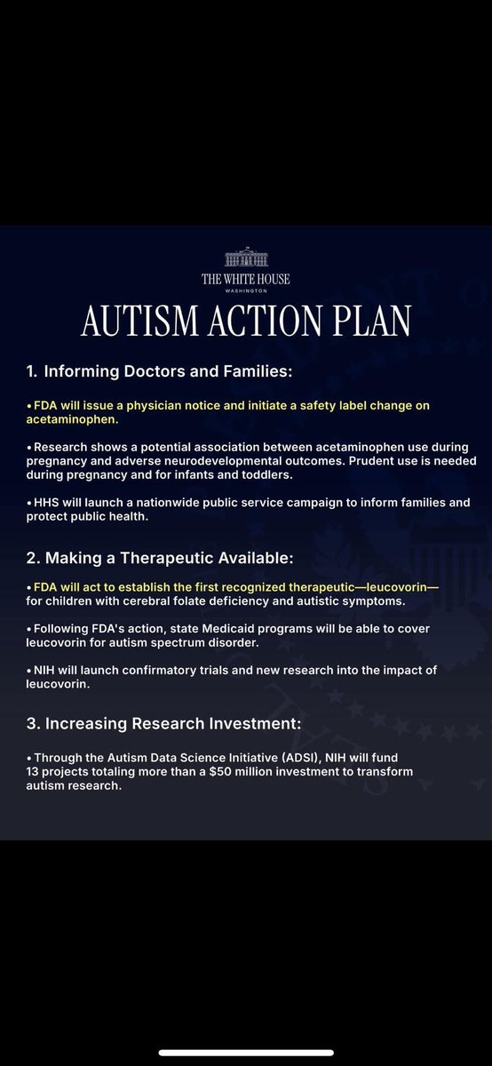 Nobody is saying Tylenol is THE cause of autism. 

They are saying it’s potentially A cause. 

Dismissing this advisory because of politics is dumb when the studies from major universities that found a link are very much NOT Trump allies.