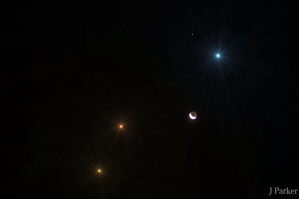 astro4pics's tweet image. Moon, Venus, Mars, Jupiter and Regulus