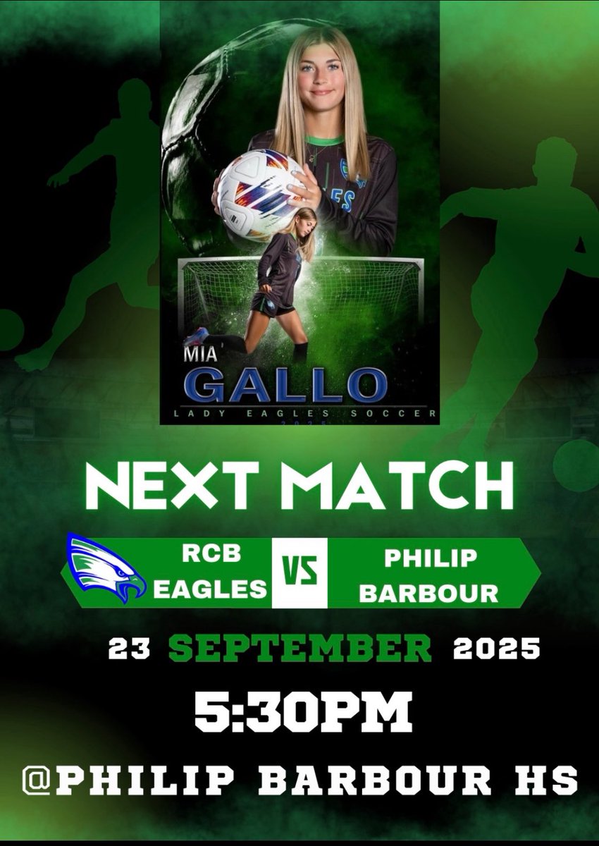 RCBWSoccer's tweet photo. Come cheer on the Lady Eagles! https://t.co/4B0soneWIZ