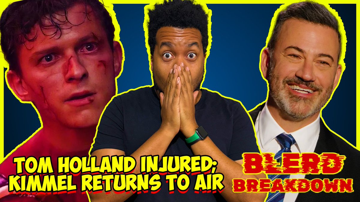 On today's #BlerdBreakdown we discuss:

-Tom Holland Hospitalized On Set of Brand New Day
-Jimmy Kimmel Returns to Air
-HIM Spoiler Review
-A'ja's 4th MVP Award

...and more!

We break it all down at 6pm PST tonight!

📺 :youtube.com/live/nEtSTGo_u…