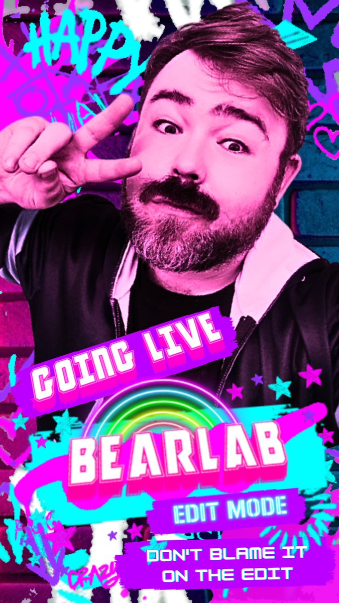 BEAR LABS - Don't blame it on the edit. 
Time to get editing that sweet sweet content 💛
#BearInTheChair #GaymerLife
#twitchstreamer
#varietystreamer #ukstreamer #Gaymer #gaybear #daddybear
#consolestreamer #gayandproud #gayuk