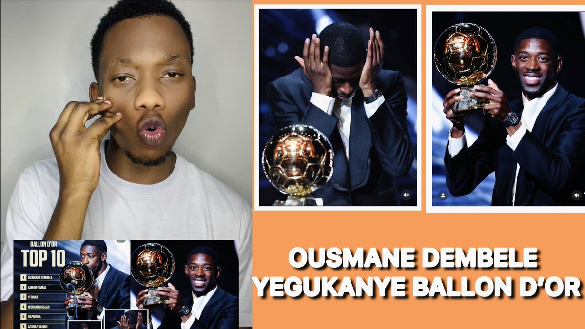david_dacco's tweet photo. OUSMANE DEMBELE YEGUKANYE BALLON D’OR ASUBIZA AGACIRO URUHU RWIRABURA. https://t.co/8COsrE9ltn via @YouTube https://t.co/hIW1u1wY11