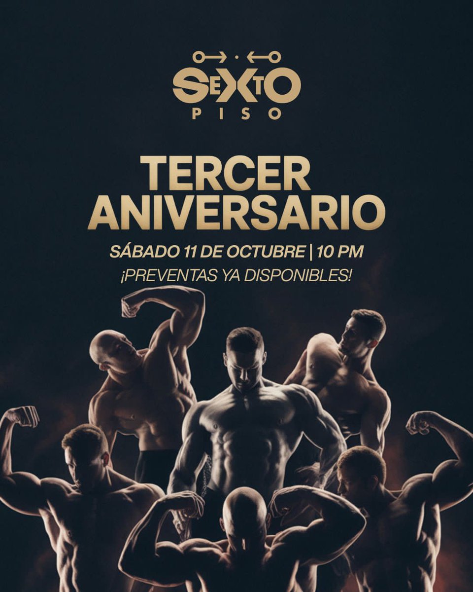 ✨TERCER ANIVERSARIO | <a href="/Sextopiso_mx/">SeXtO Piso</a> ✨
🗓️ Sábado 11 de Octubre 10pm
🔥 Tres años siendo el mejor club de encuentro de México.
😈 Una noche de diversión, deseo y placer… solo para hombres mayores de edad🔞
🎟️ Boletos ya disponibles: eventbrite.com/e/tercer-anive…

<a href="/pakotafo/">Pako Tafo</a> RT