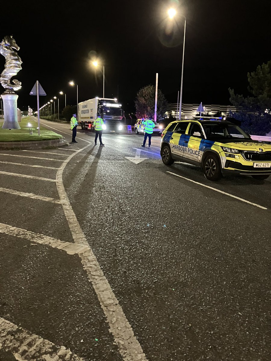 Our specially trained officers are conducting #ProjectServator deployments at entrances to Belfast Harbour this evening. We use a variety of resources and tactics in our deployments. If you see something suspicious, tell us #police #Belfast <a href="/BelfastHarbour/">BelfastHarbour</a>