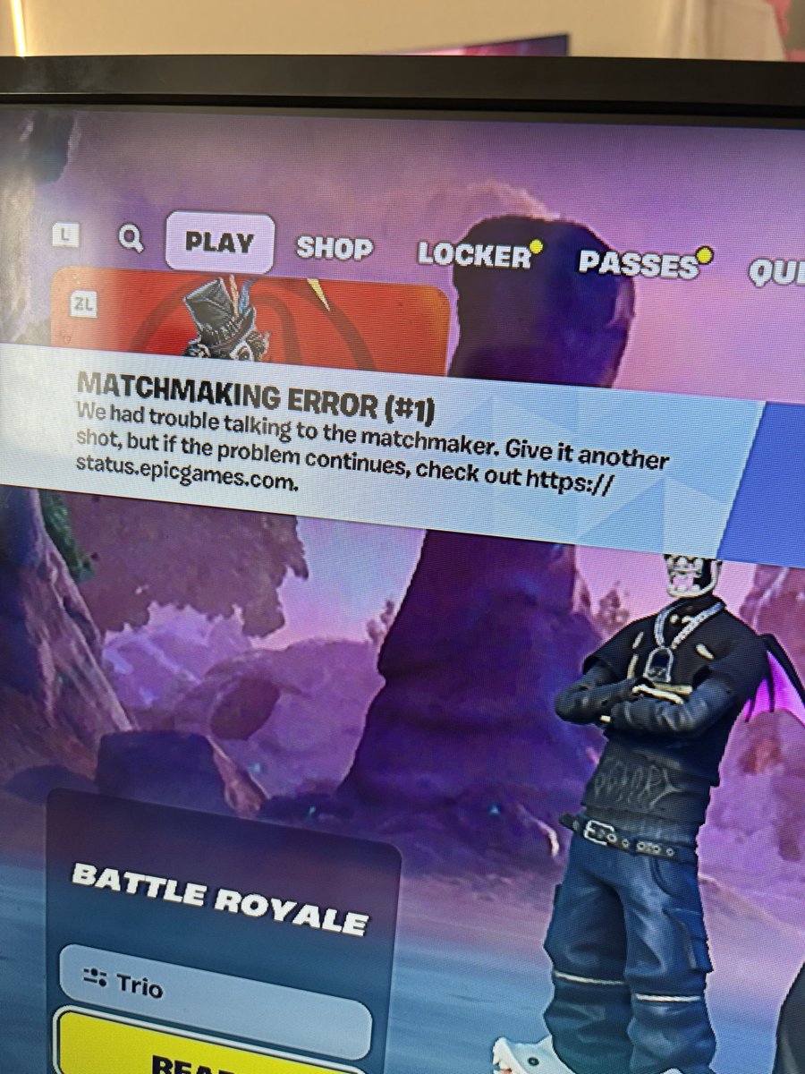 madsgibson0's tweet photo. @FortniteStatus is cross platform matchmaking down? https://t.co/VWnUhd7x0V