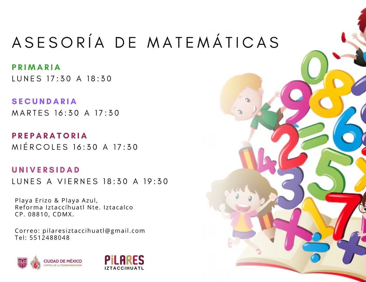 ¡Ven y aprende matemáticas de forma entretenida mientras mejoras tus habilidades en computación! 📚💻

¿Tienes tareas? ¡No te preocupes, aquí te esperamos para ayudarte! ✅✨