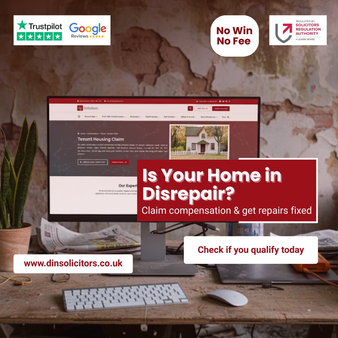 DinSolicitors's tweet photo. 🏚️ Is your home in disrepair?
Claim compensation &amp; get repairs fixed!

✅ No Win No Fee
📞 01422 647175
💬 WhatsApp: https://t.co/f6m006r8BY
👉 https://t.co/kzN5VM0MHo

#HousingDisrepair #TenantRights https://t.co/Lf7gjxsQxp