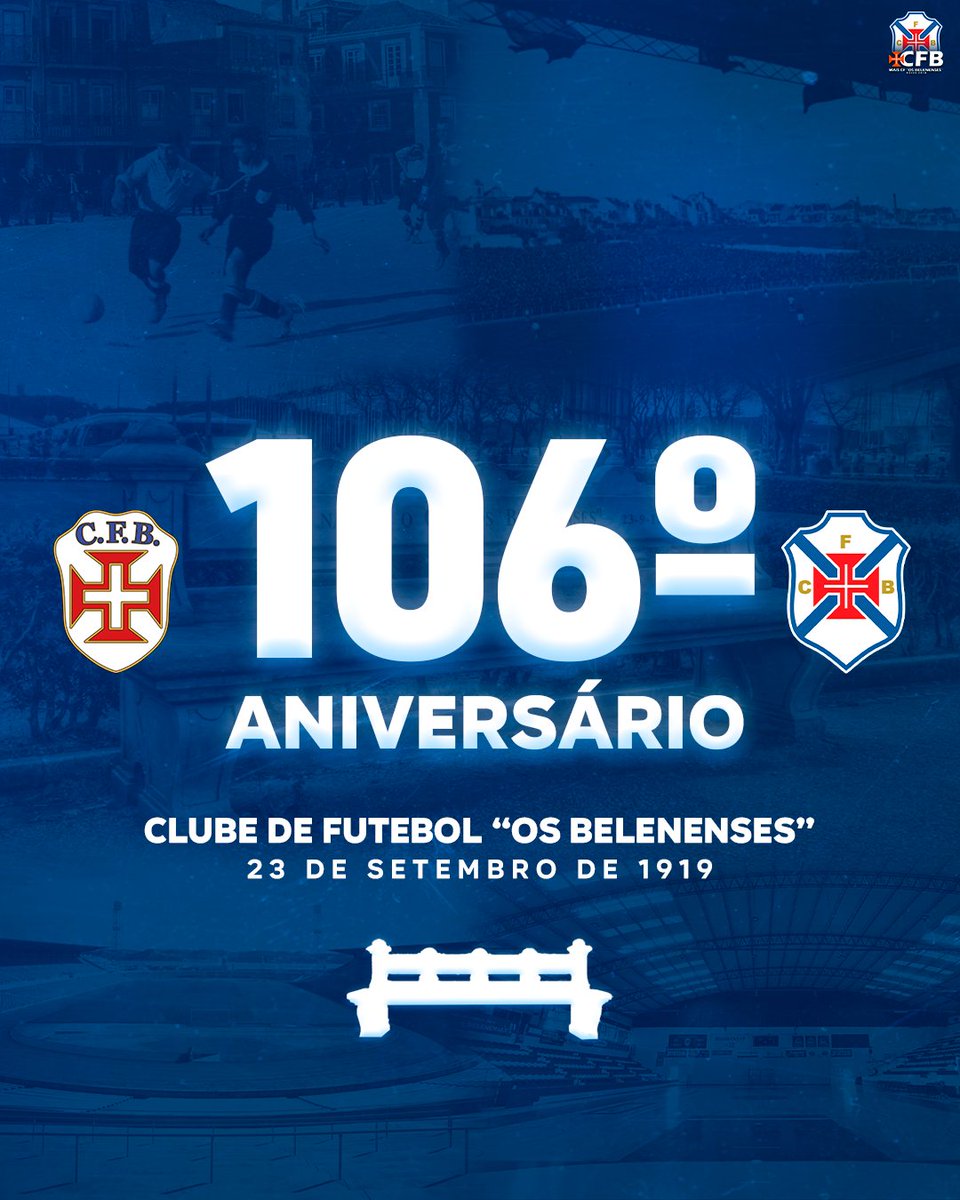 maisBelenenses's tweet photo. 🎉 A 23 de Setembro de 1919, num banco de jardim da Praça Afonso de Albuquerque, os #RapazesDaPraia fundavam o 𝐂𝐥𝐮𝐛𝐞 𝐝𝐞 𝐅𝐮𝐭𝐞𝐛𝐨𝐥 "𝐎𝐬 𝐁𝐞𝐥𝐞𝐧𝐞𝐧𝐬𝐞𝐬", a nossa paixão! 💙
Parabéns, #Belenenses! 💙
#tweetpastel https://t.co/LPpa1H0cWm