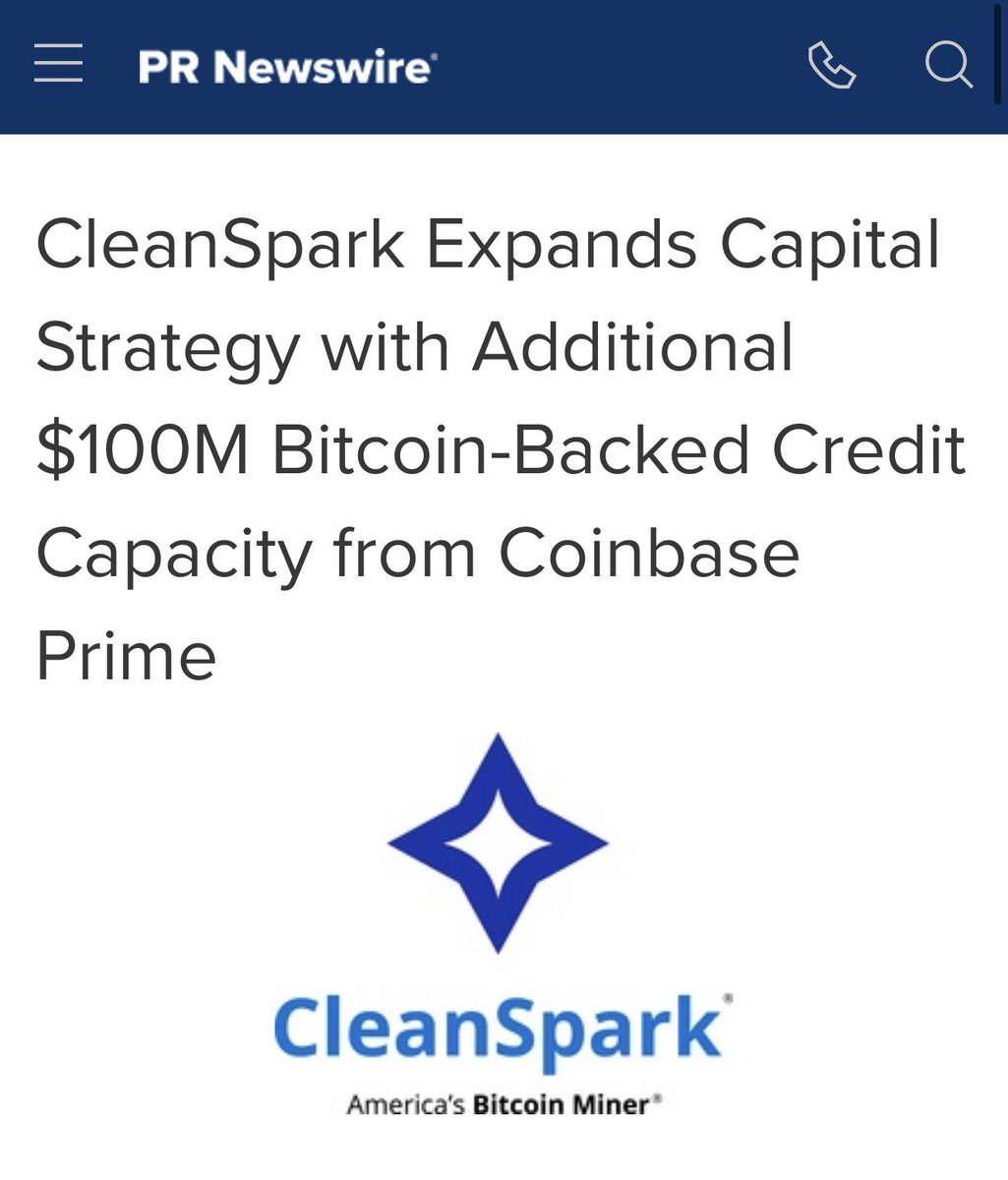 CleanSpark $CLSK and $COIN sign $100 million deal. 👀